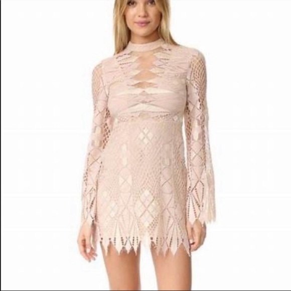 Free People Deco Lace Mini Dress in Ivory Combo 2 NWT - Picture 4 of 14